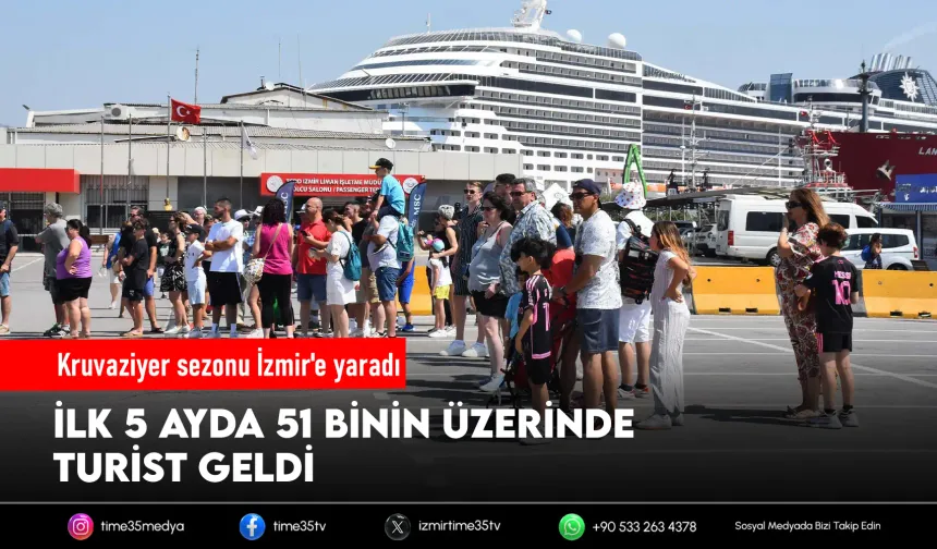 İzmir'e yılın ilk 5 ayında denizden 51 bin yolcu geldi
