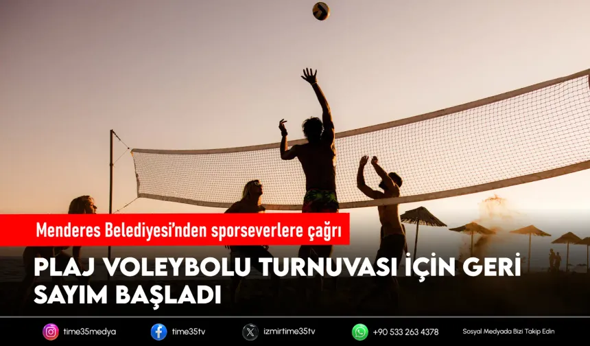 Menderes sahillerinde plaj voleybolu zamanı
