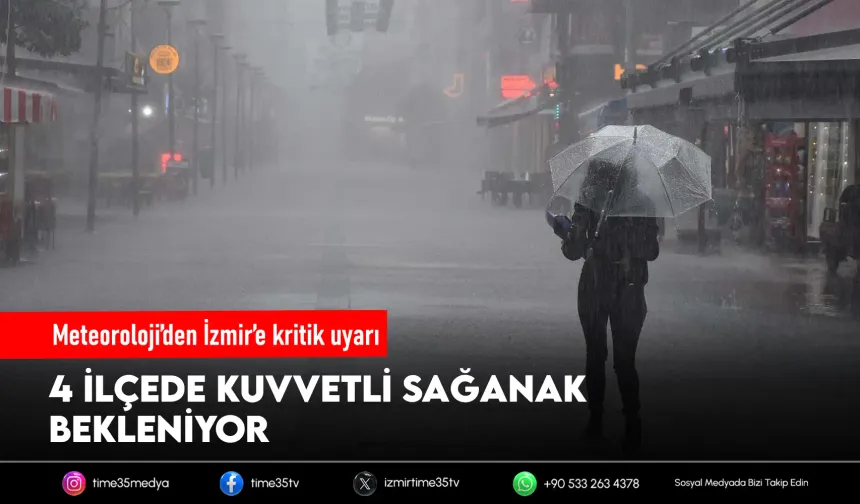 Meteoroloji'den İzmir'e yağış uyarısı
