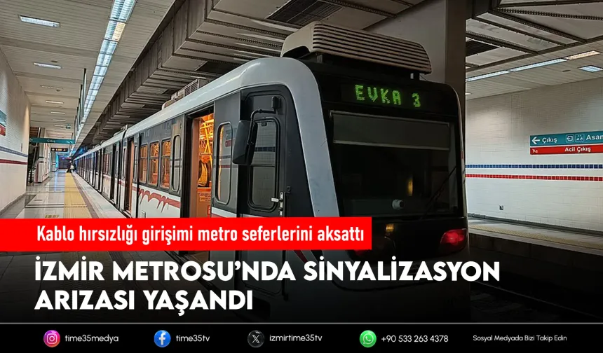 Kablo hırsızlığı girişimi metro seferlerini aksattı