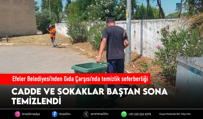Efeler Belediyesi’nden gıda çarşısı’nda temizlik çalışması
