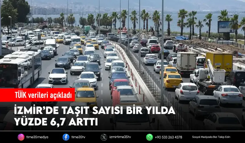 İzmir'de trafiğe kayıtlı araç sayısında yüzde 6,7 artış