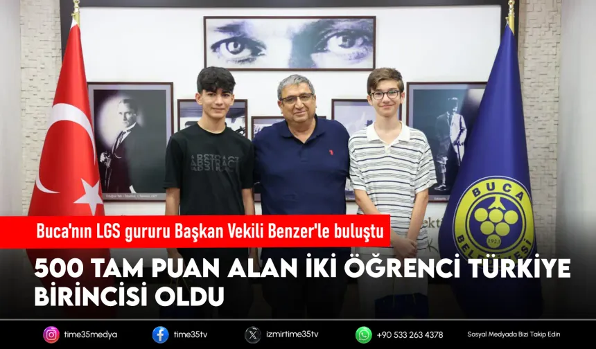 Başkan Vekili Benzer LGS şampiyonlarını ağırladı