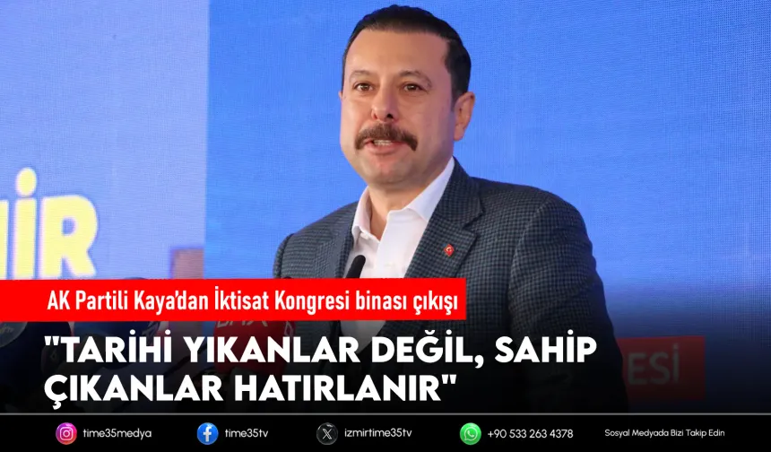 AK Partili Kaya’dan İktisat Kongresi binası çıkışı
