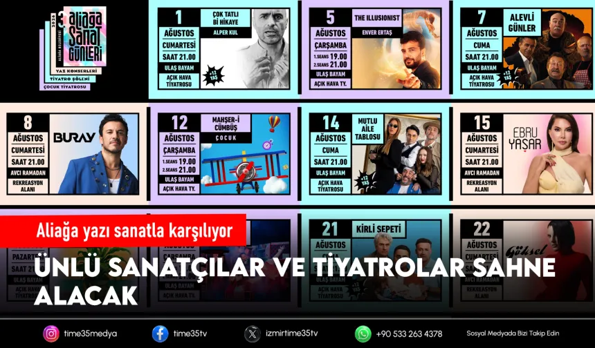 Aliağa sanat günleri 1 Ağustos ‘ta başlıyor