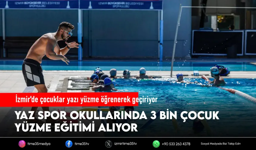 Yüzmeyi öğreniyor, yazın tadını çıkarıyorlar
