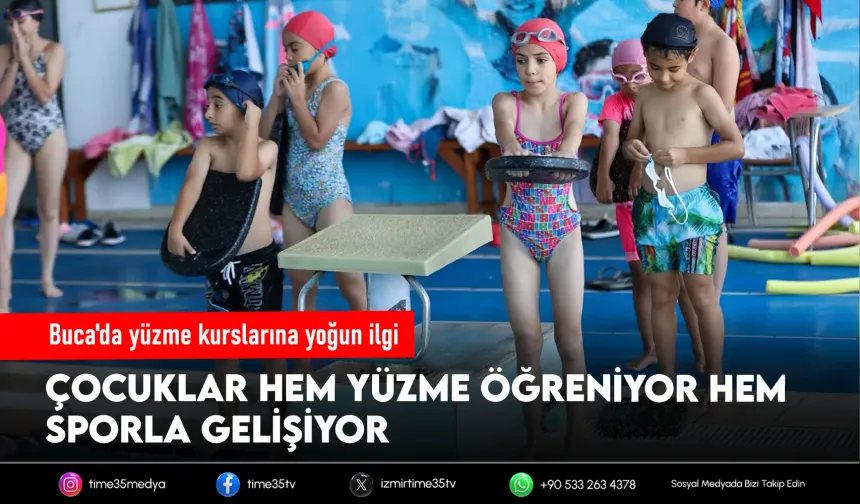 Buca Belediyesi minik yüzücüler yetiştiriyor