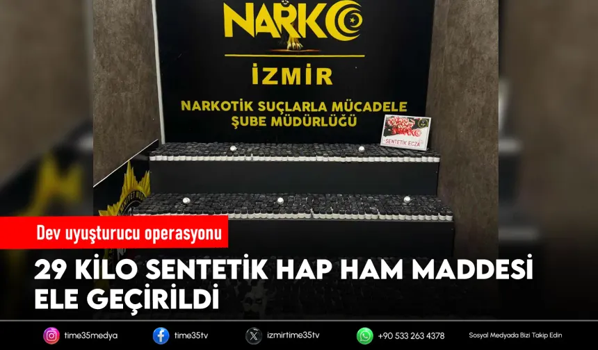 Bayraklı'da sentetik hap operasyonu