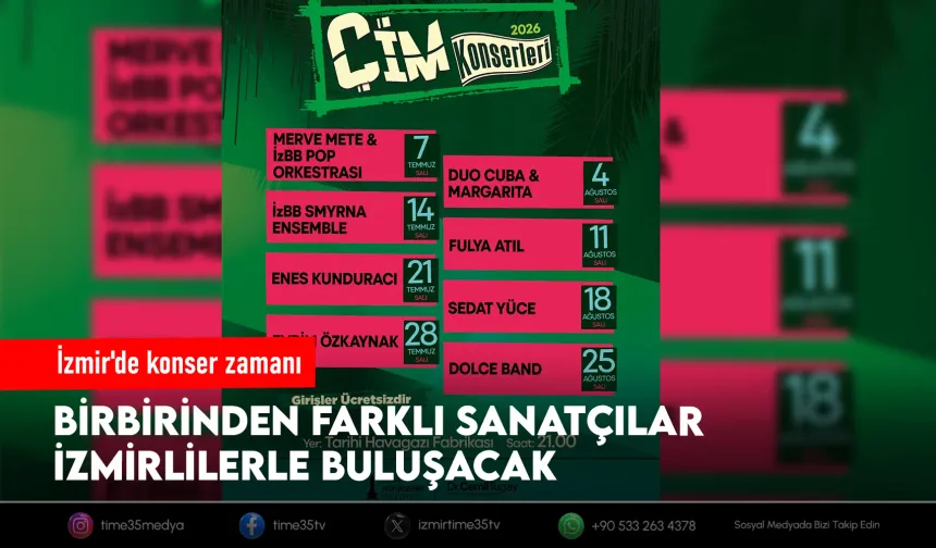 Çim Konserleri yaza renk katacak
