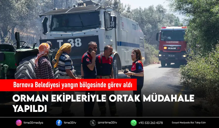 Bornova’da Homeros Vadisi yangınına anında müdahale