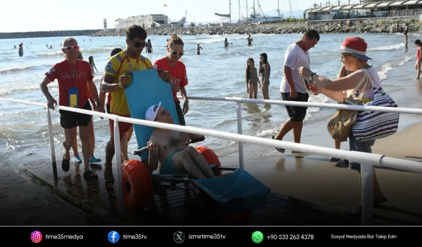 Kuşadası’nda engelsiz deniz keyfi