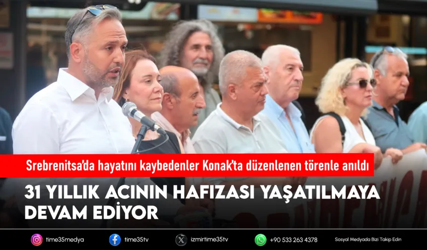 Srebrenitsa’da katledilen canlar Konak’ta anıldı