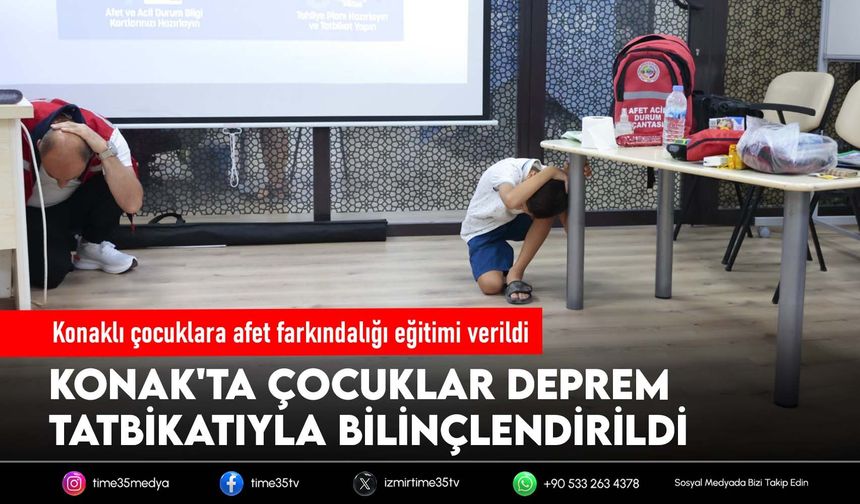 Konaklı çocuklara afet farkındalığı eğitimi verildi