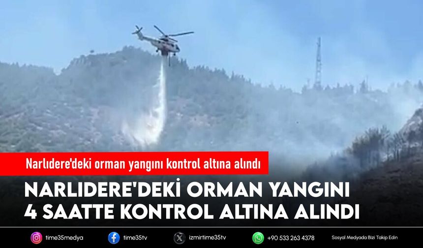 Narlıdere'deki orman yangını kontrol altına alındı