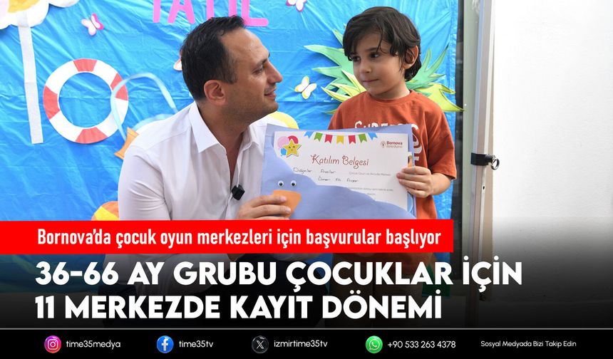 Bornova’da çocuk oyun merkezleri için başvurular başlıyor