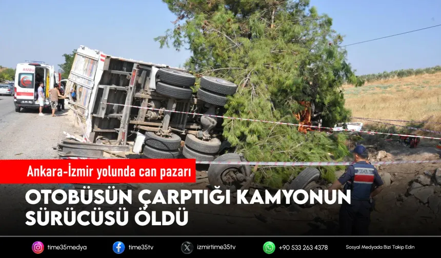 Yolcu otobüsü, kamyona arkadan çarptı: 1 ölü, 7 yaralı