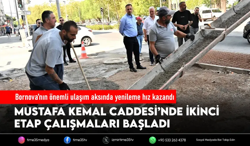 Bornova’nın önemli ulaşım aksında ikinci etap başladı