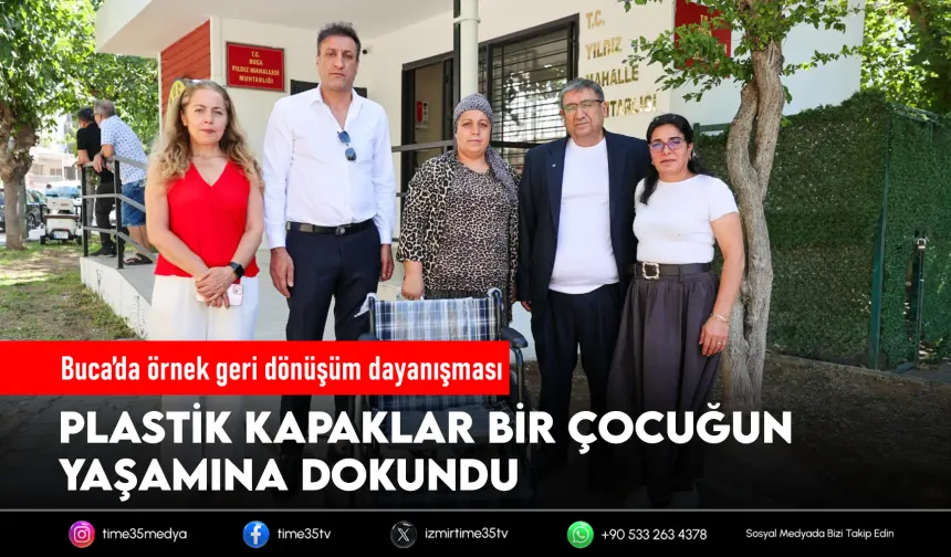 Buca’da plastik kapaklar tekerlekli sandalyeye dönüştü