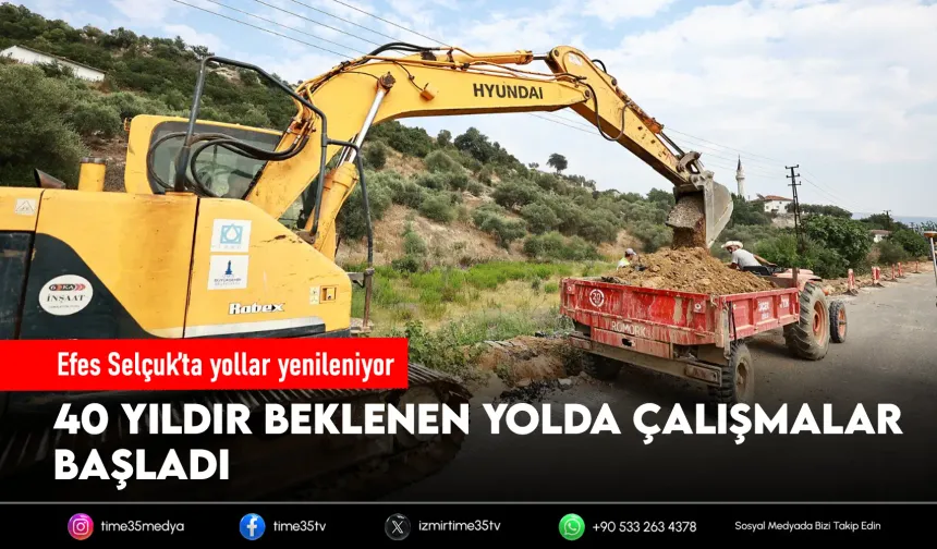 Efes Selçuk’ta yol seferberliği: TOKİ yolu da yenileniyor
