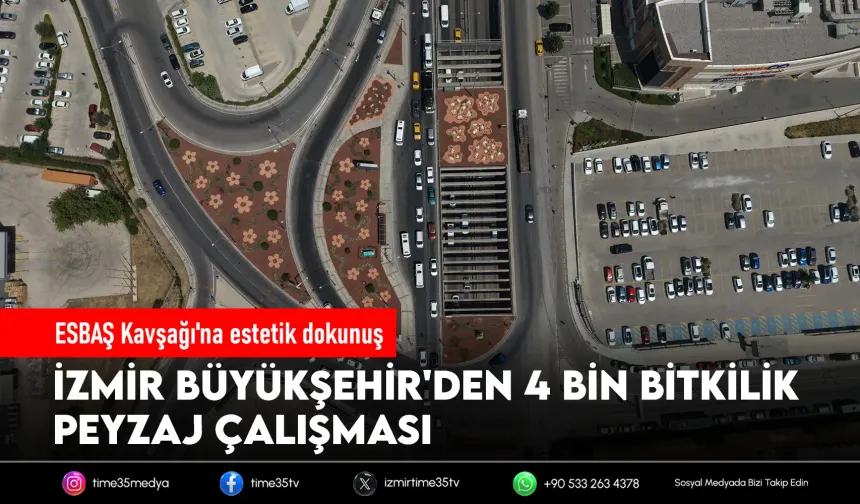 ESBAŞ Kavşağı rengarenk bir görünüme kavuştu
