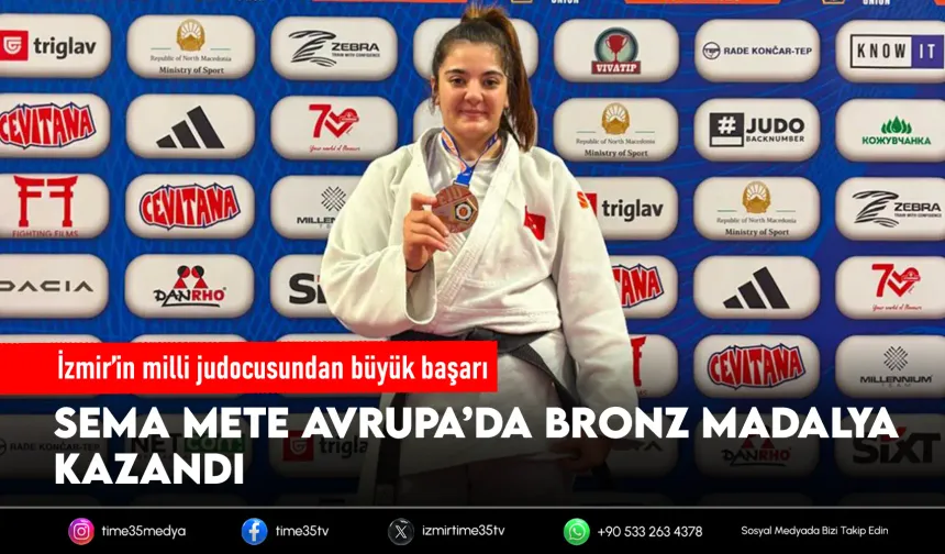 İzmir'in milli judocusu Avrupa'da kürsüye çıktı