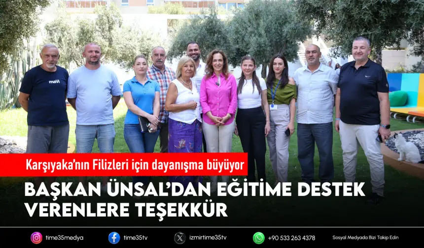 Başkan Ünsal’dan eğitim gönüllülerine teşekkür ziyareti