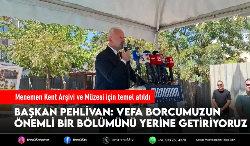Başkan Pehlivan: “Menemen’e vefa borcumuzu yerine getiriyoruz”
