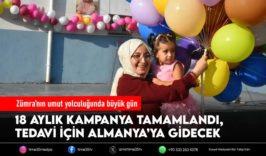 22 aylık Zümra bebek gen tedavisi için Almanya'ya gidiyor
