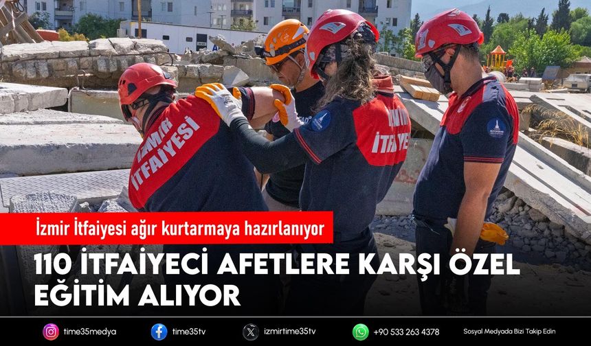 İzmir İtfaiyesi ağır kurtarmaya hazırlanıyor