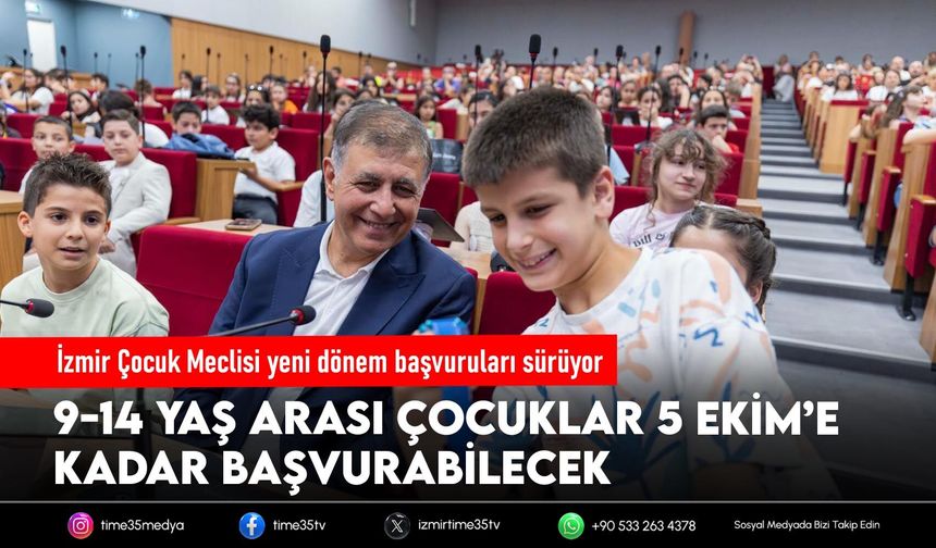 İzmir Çocuk Meclisi yeni dönem  başvuruları sürüyor