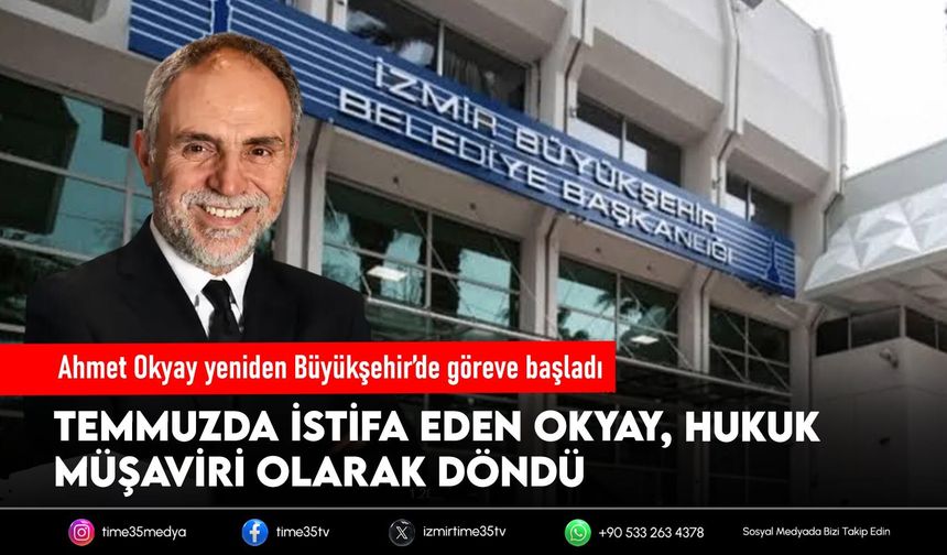 Ahmet Okyay yeniden Büyükşehir’de göreve başladı