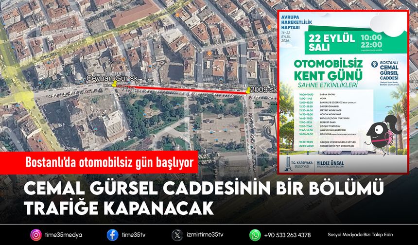 Bostanlı’da otomobilsiz gün başlıyor