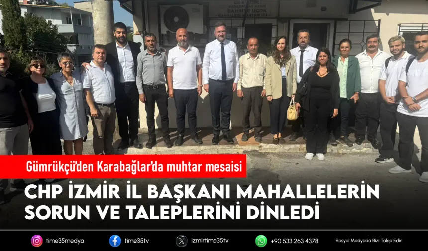 Utku Gümrükçü Karabağlar’da muhtarlarla buluştu