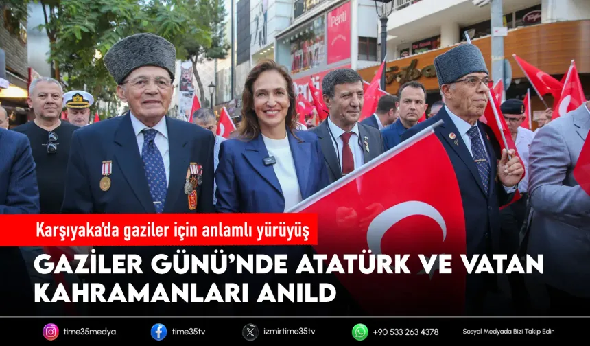 Karşıyaka’da gazilere saygı yürüyüşü