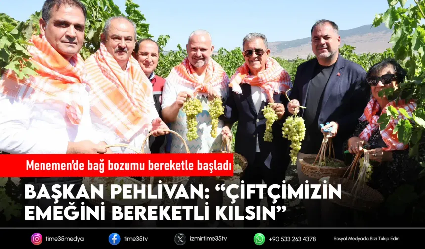 Menemen'de bağ bozumu gerçekleştirildi