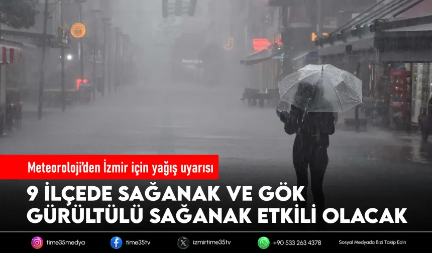 Meteoroloji’den İzmir için sağanak uyarısı