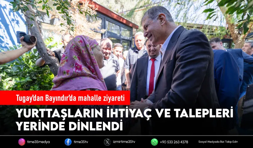 Başkan Tugay’dan Bayındır’da saha mesaisi