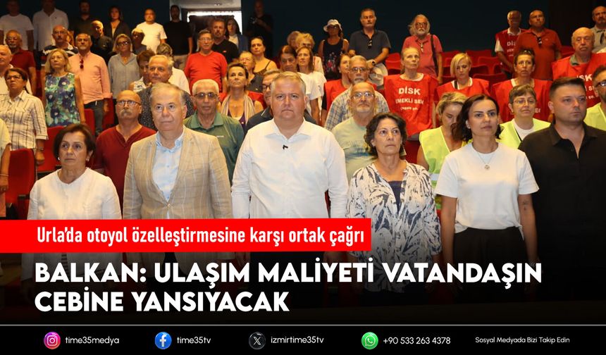 Urla’da otoyol özelleştirmesine karşı ortak çağrı