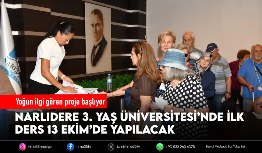 Narlıdere’de 3. Yaş Üniversitesi yoğun ilgiyle açılıyor