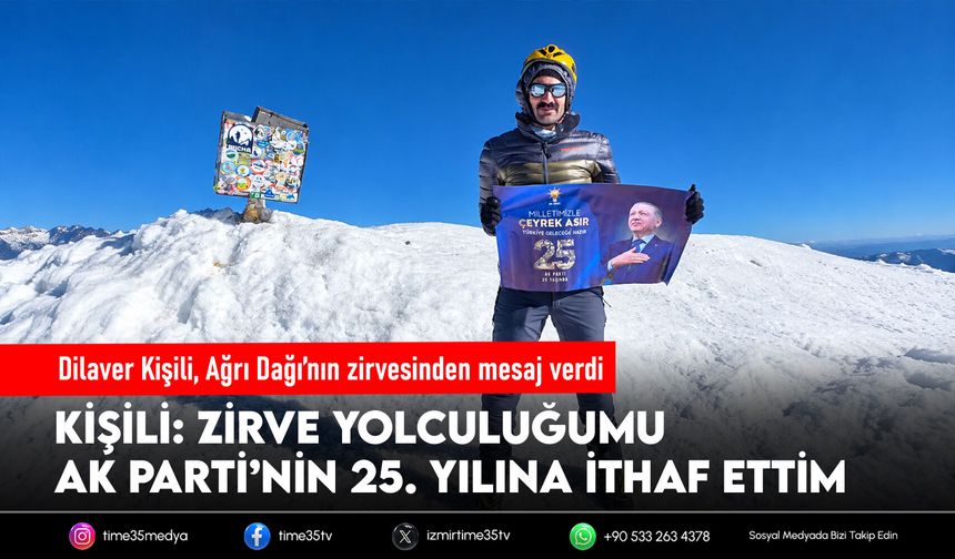 İZBB Meclis Üyesi Dilaver Kişili; “Zirveden zirveye büyük bir gurur yaşadım.”