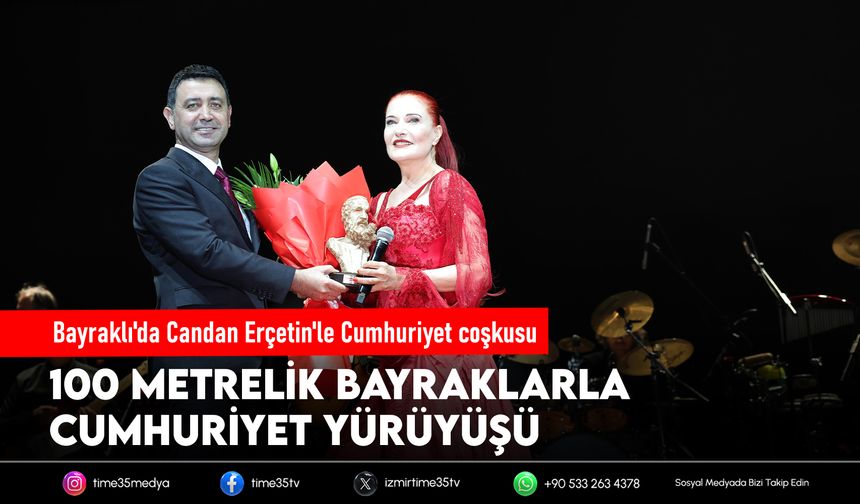 Bayraklı'da Candan Erçetin'le Cumhuriyet coşkusu