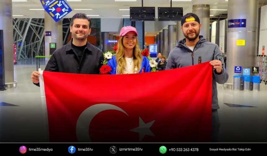 Okyanusları aşan Eda, İzmir'e döndü