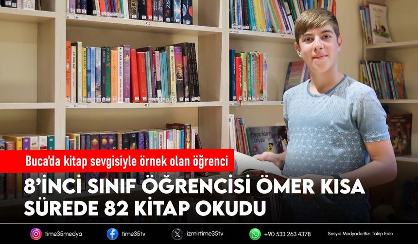 Buca’da kitap sevgisiyle örnek olan öğrenci