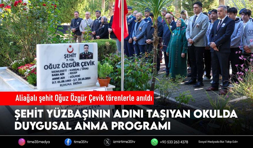 Aliağalı şehit Oğuz Özgür Çevik törenlerle anıldı