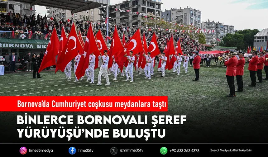 Bornova’da Cumhuriyet’in 103. yılı coşkuyla kutlandı