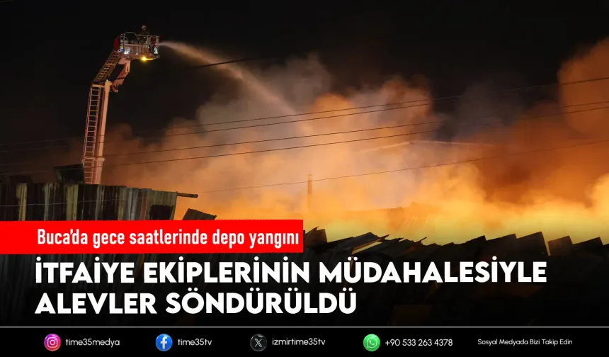 Buca’da kereste ve sunta deposunda yangın