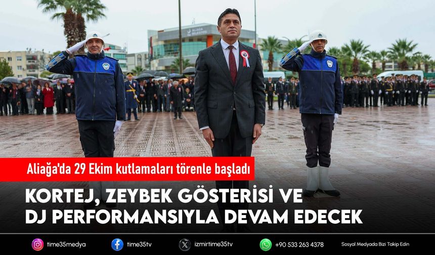 Aliağa'da 29 Ekim kutlamaları törenle başladı