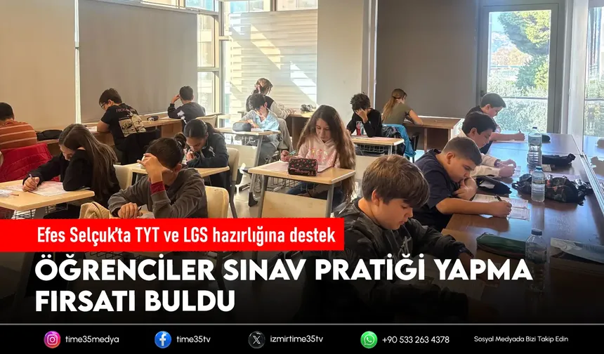 Efes Selçuk Belediyesi'nden TYT ve LGS adaylarına destek