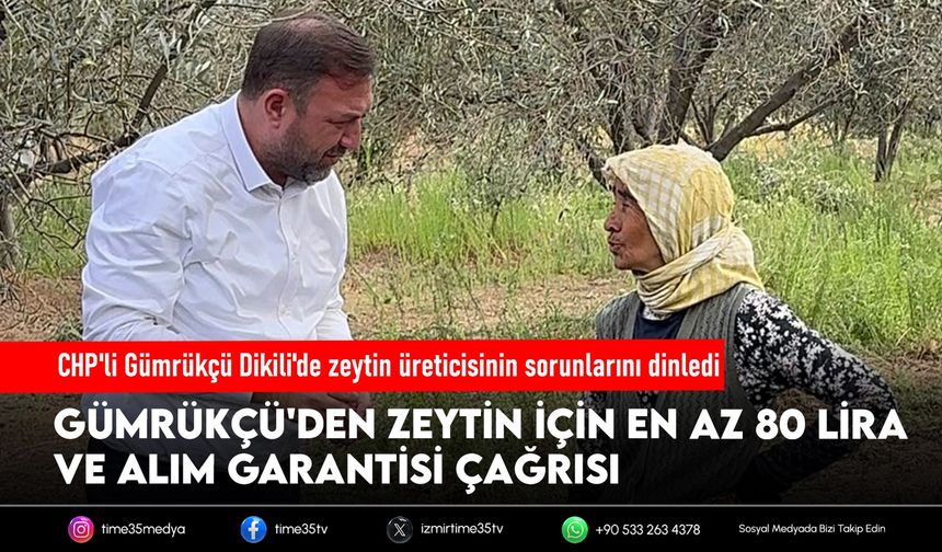 CHP'li Gümrükçü Dikili'de zeytin üreticisinin sorunlarını dinledi
