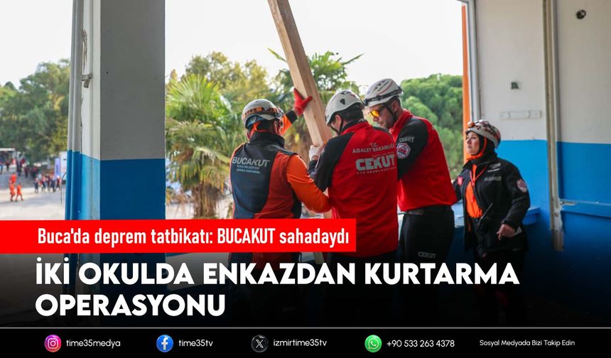 Buca'da deprem tatbikatı: BUCAKUT sahadaydı
